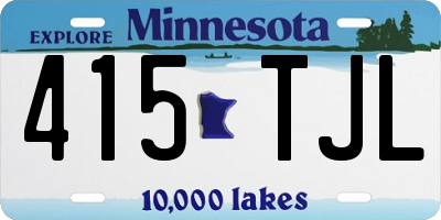 MN license plate 415TJL