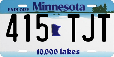 MN license plate 415TJT
