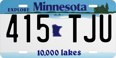 MN license plate 415TJU