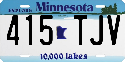 MN license plate 415TJV