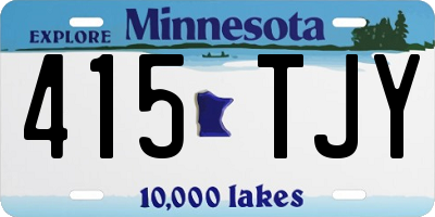 MN license plate 415TJY