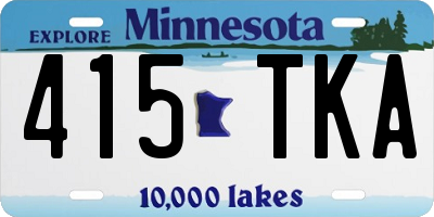 MN license plate 415TKA