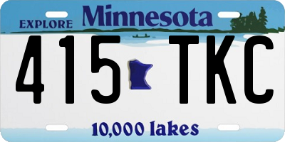 MN license plate 415TKC