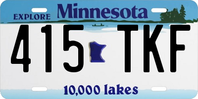 MN license plate 415TKF