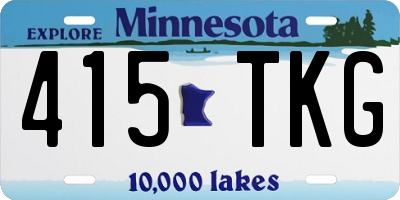 MN license plate 415TKG