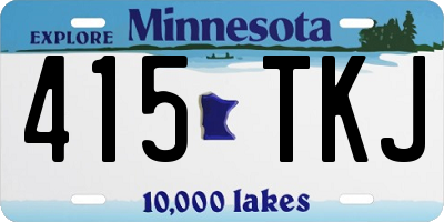 MN license plate 415TKJ