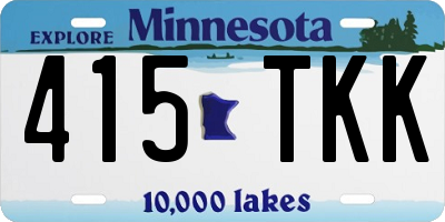MN license plate 415TKK
