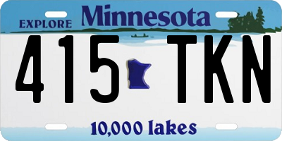 MN license plate 415TKN