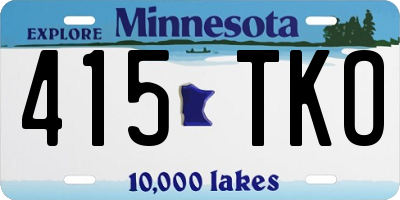 MN license plate 415TKO