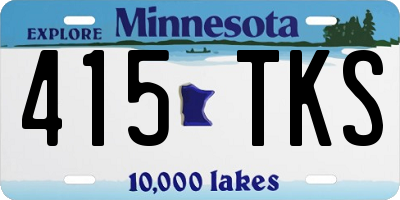 MN license plate 415TKS