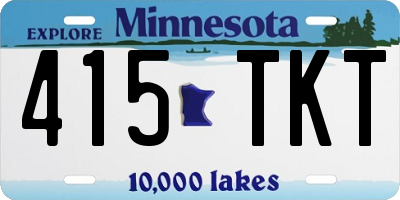 MN license plate 415TKT