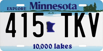 MN license plate 415TKV