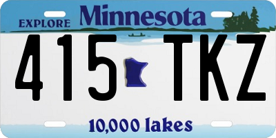 MN license plate 415TKZ