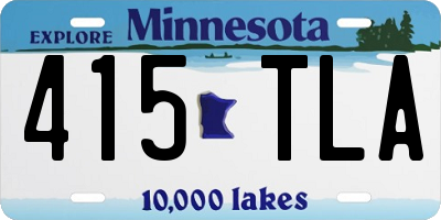 MN license plate 415TLA