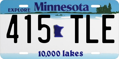 MN license plate 415TLE