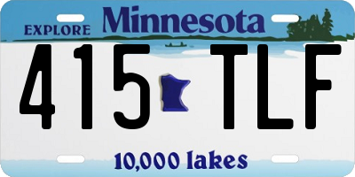 MN license plate 415TLF