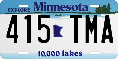 MN license plate 415TMA