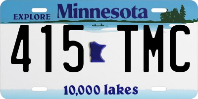 MN license plate 415TMC