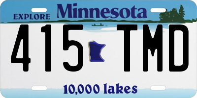MN license plate 415TMD