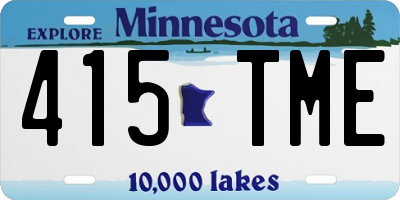 MN license plate 415TME