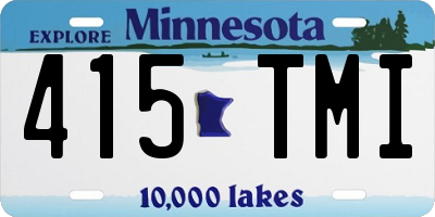MN license plate 415TMI