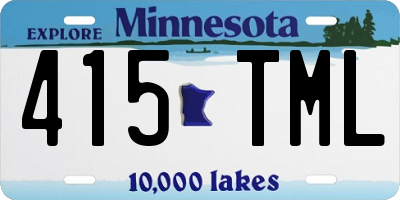 MN license plate 415TML