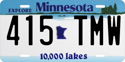 MN license plate 415TMW