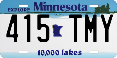 MN license plate 415TMY