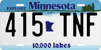 MN license plate 415TNF
