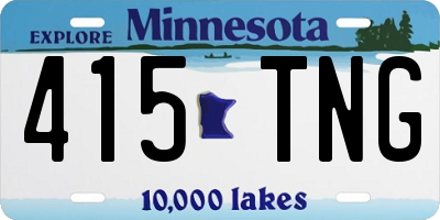 MN license plate 415TNG