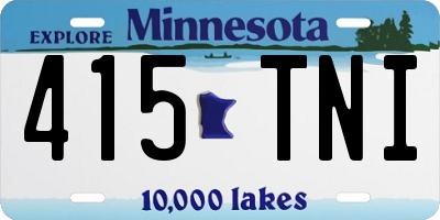 MN license plate 415TNI