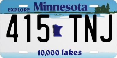 MN license plate 415TNJ