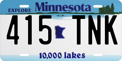 MN license plate 415TNK