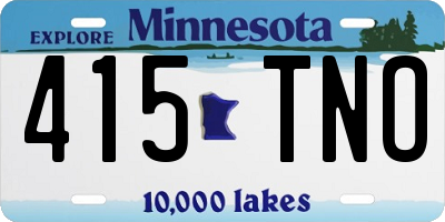 MN license plate 415TNO