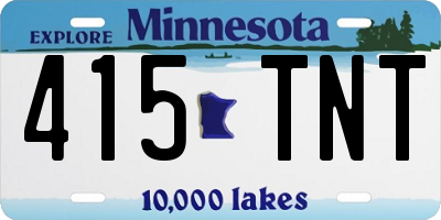 MN license plate 415TNT