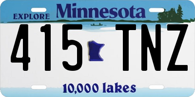 MN license plate 415TNZ