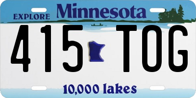 MN license plate 415TOG