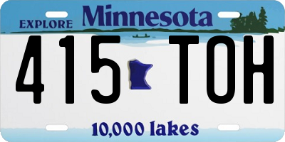 MN license plate 415TOH