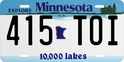 MN license plate 415TOI