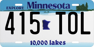 MN license plate 415TOL
