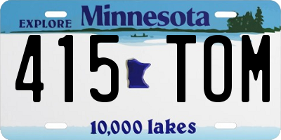 MN license plate 415TOM