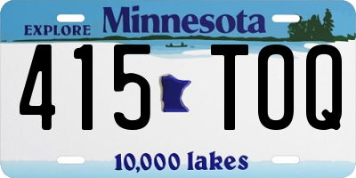 MN license plate 415TOQ