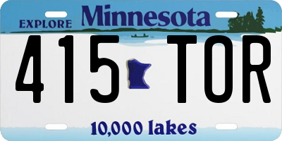 MN license plate 415TOR