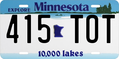 MN license plate 415TOT