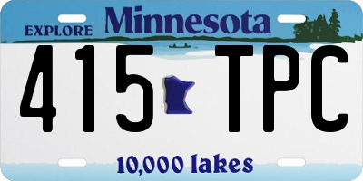 MN license plate 415TPC