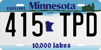 MN license plate 415TPD