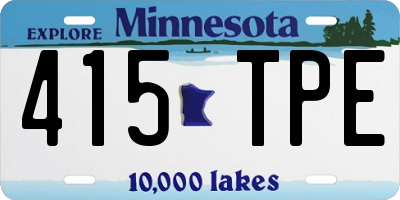 MN license plate 415TPE