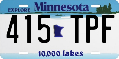 MN license plate 415TPF