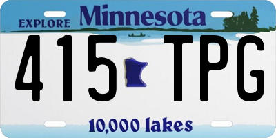 MN license plate 415TPG