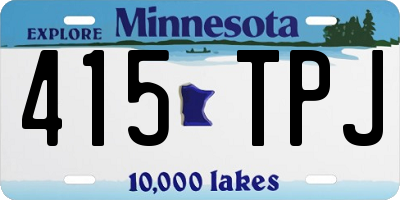MN license plate 415TPJ